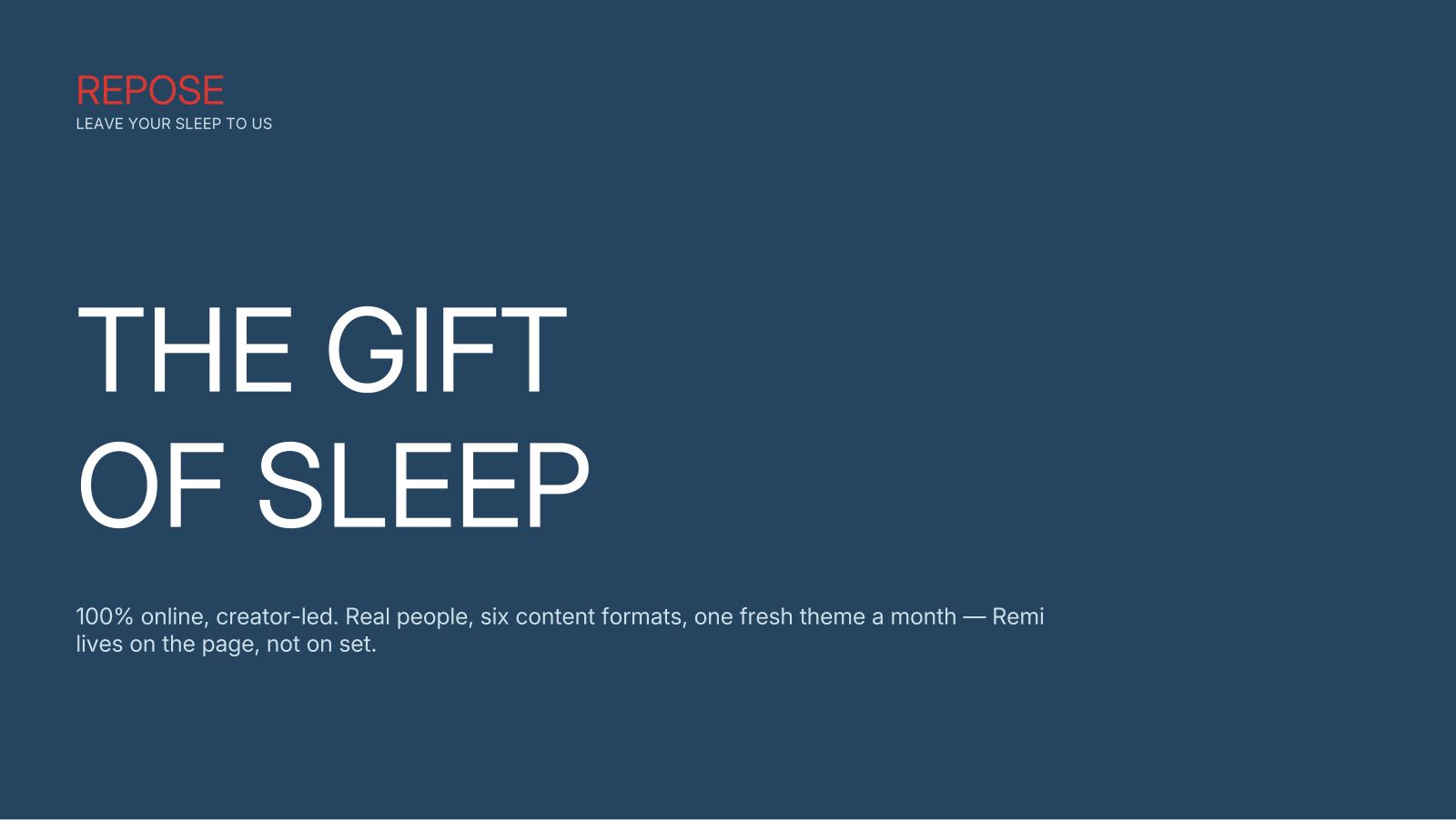 Repose: Lift your Blanket Campaign